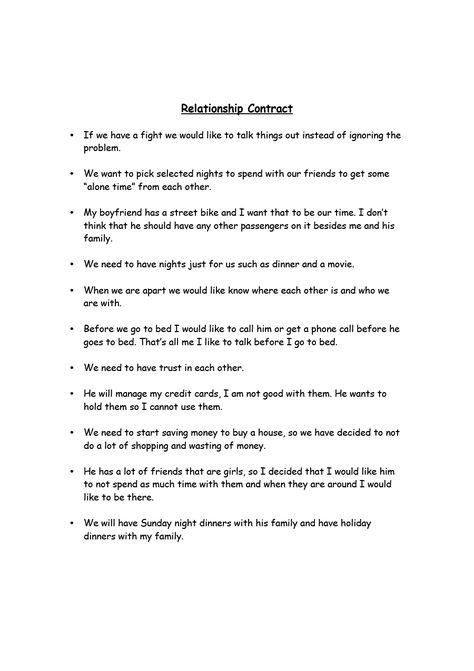 20  Relationship Contract Templates & Relationship Agreements Relationship Contract Template, Relationship Contract Dating, Relationship Agreement, Relationship Contract, Alphabet Dating, Template Free Printable, Dating Ideas, Contract Agreement, Couple Relationship