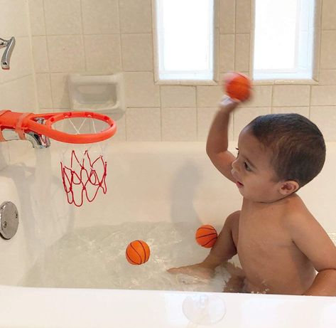 Kids will surely enjoy this basketball play set from 3 Bees & Me! May it be played through outdoors or during bath time, your kids can play using the basketball play set anywhere safe. Toddler Bath Toys, Best Bath Toys, Toddler Basketball, Toddler Sports, Toddler Boy Toys, Christmas Presents For Kids, Bath Toys For Toddlers, Dinosaur Toys For Kids, Basketball Baby