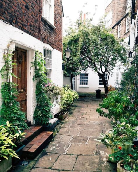 European Townhouse, Townhouse Aesthetic, London Courtyard, Hampstead Village, Get Paid To Travel, Paid To Travel, Secret London, Small Courtyard Gardens, Backyard Studio