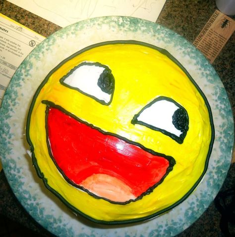 Awesome Face cake Face Cake, Epic Face, Homemade Birthday, Caking It Up, Just Cakes, I Want To Eat, Lemon Cake, Cookie Cake, Pretty Cakes