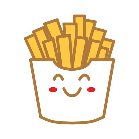 Cartoon french fries cute smile for fast food drink and restaurant logo design Fries Logo Design, Fries Logo, Fries Cartoon, French Fries Design, Fast Food Logos, Fast Food Drinks, Beautiful Logos Design, Restaurant Logo, Make Your Logo