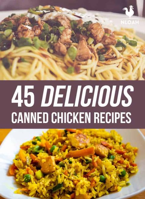 Canned Chicken Recipes Dairy Free, Canned Chicken Meal Prep, Low Carb Canned Chicken Recipes, Food Bank Recipes, Canned Chicken Chili, Canned Chicken Breast Recipes, Canned Chicken Casserole Recipes, Kirkland Canned Chicken Recipes, Canned Chicken Recipes Easy Quick