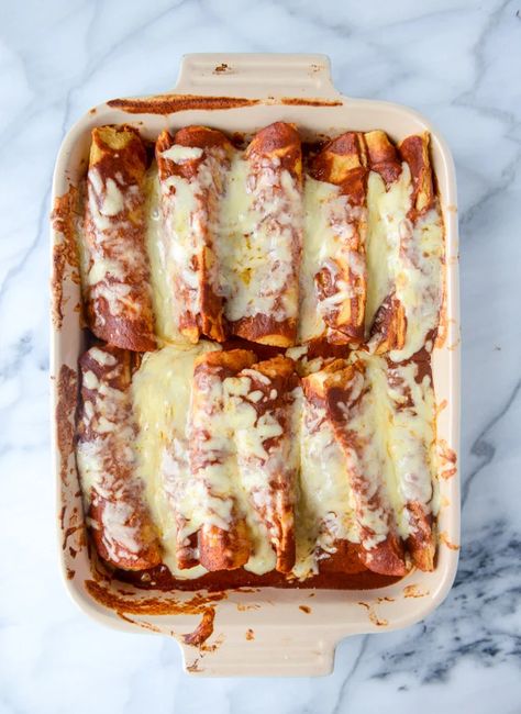 Howsweeteats Recipes, Enchiladas With Homemade Sauce, Vegetarian Casseroles, Enchiladas Recipes, Chihuahua Cheese, Veggie Enchiladas, Mole Sauce, Homemade Enchilada Sauce, Cheese Enchiladas