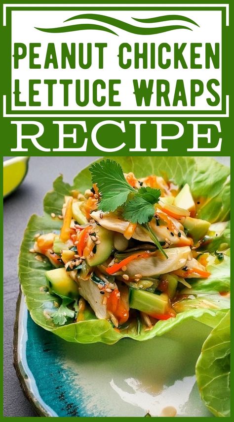 Peanut Chicken Lettuce Wraps Recipe Made In 30 Minutes Chicken Lettuce Wraps Pf Changs, Peanut Chicken Lettuce Wraps, Bbq Grilled Chicken Recipes, Pf Changs Chicken Lettuce Wraps, Oven Bbq Chicken, Cubed Chicken, Lettuce Wraps Recipe, Chicken Lettuce Wraps Recipe, Pf Changs