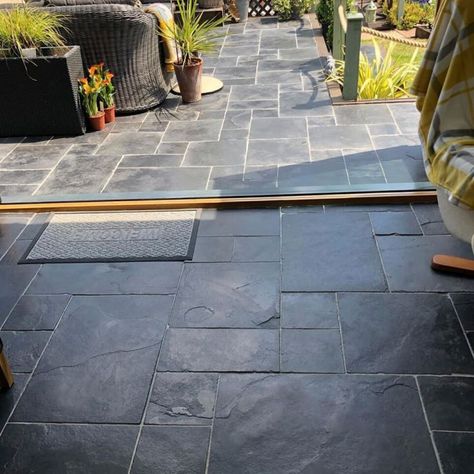 Outdoor Floor Tiles, Natural Stone Tile Floor, Limestone Floor, Limestone Floor Tiles, Modular Tile, Black Floor Tiles, Porch Tile, Flagstone Flooring, Limestone Flooring