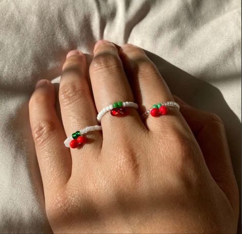 Fruit Rings, Matching Aesthetic, Retro Fruit, Aesthetic 90s, Sunflower Ring, Clay Diy Projects, Daisy Bracelet, Small Envelopes, Matching Jewelry