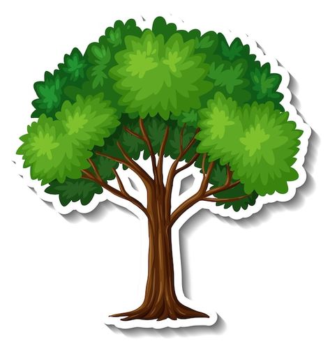 Free vector a tree with green leaves sti... | Free Vector #Freepik #freevector #tree-clipart #cartoon-tree #forest-drawing #tree Thermocol Craft, Plant Cartoon, Cartoon Trees, Happy Birthday Printable, 3d Tree, Kids Background, Tree Clipart, Vector Trees, Forest Background