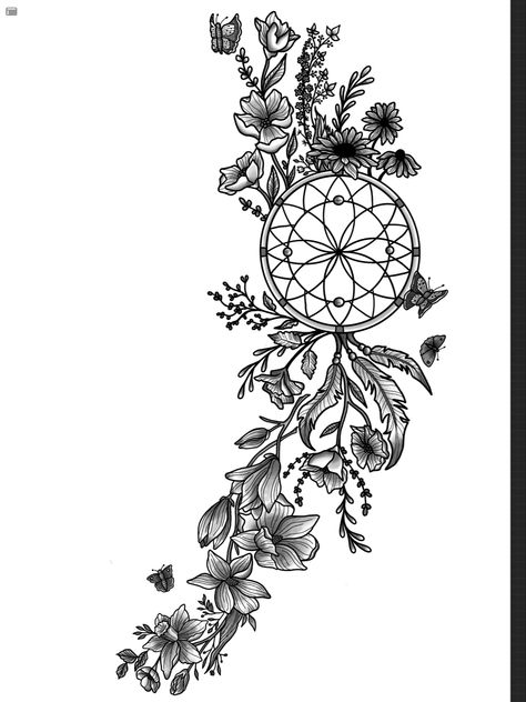 Rib To Knee Tattoo, Adding On To Tattoo, Inner Lower Leg Tattoos Women, Womens Lower Leg Tattoo Ideas, Aries Tattoo Sleeve, Dream Catcher Tattoo With Flowers, Tattoo Ideas Leg Female Thigh Piece, Womens Thigh Sleeve Tattoo, Large Thigh Piece Tattoo