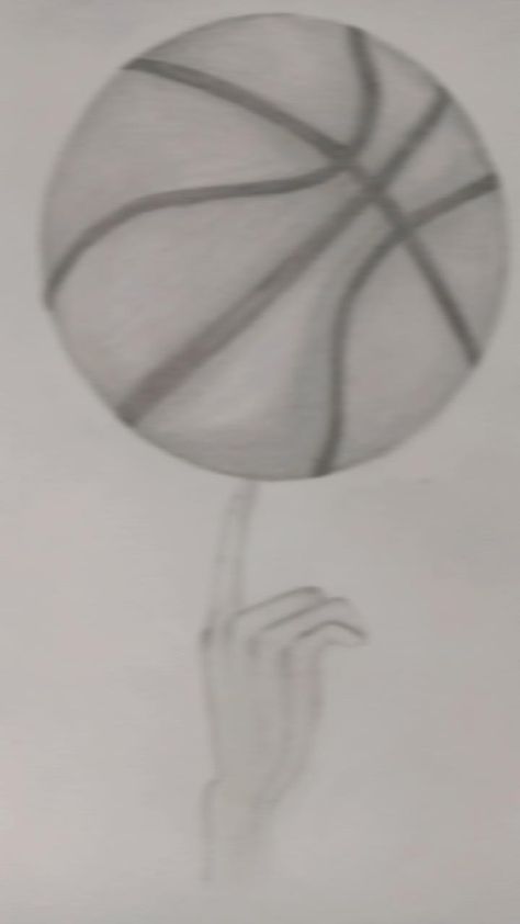 Basketball Drawings Sketches Easy, Basketball Aesthetic Drawing, Basketball Drawing Ideas, Sport Drawing Ideas Art, Easy People Drawings, Basketball Drawings, 7th Grade Art, Sports Drawings, Ball Drawing