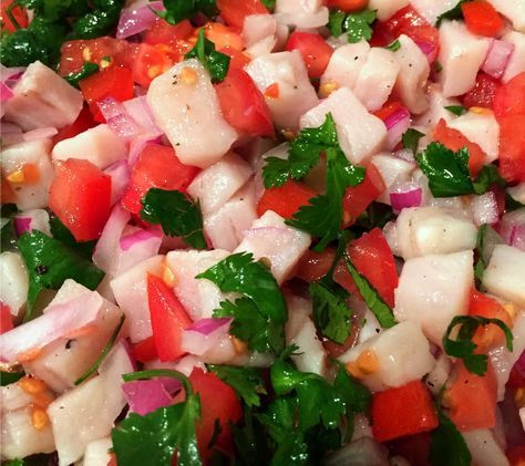 Swordfish Ceviche, Ceviche Recipe, Hot Day, Caprese Salad, Tomato Salsa, Seafood, Avocado, Cooking Recipes, Favorite Recipes