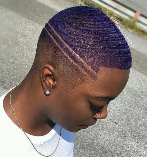 Short Purple Hair, Short Haircuts For Black Women, Haircuts For Black Women, Tapered Hair, Long Hair Tips, Tapered Haircut, Glossy Hair, Short Blonde, Trending Hairstyles