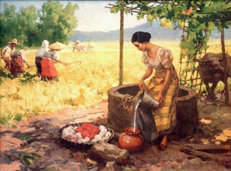 Filipino Illustration, Fernando Amorsolo, Filipino Art, Philippine Art, Philippines Culture, Filipino Culture, History Painting, Historical Painting, Historical Art