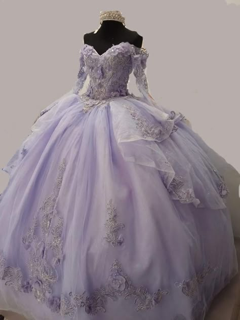 Lilac Princess Ball Gown Quincea¨½era Dress Sweet 16 Dress Lavender Dresses Quinceanera, Lilac Dress Quinceañera, Lilac Sweet 16, Light Purple Quinceanera Dresses, Purple Quince Dress, Lilac Ball Gown, Lilac Quinceanera Dresses, Purple Quinceanera, Dress Sweet 16