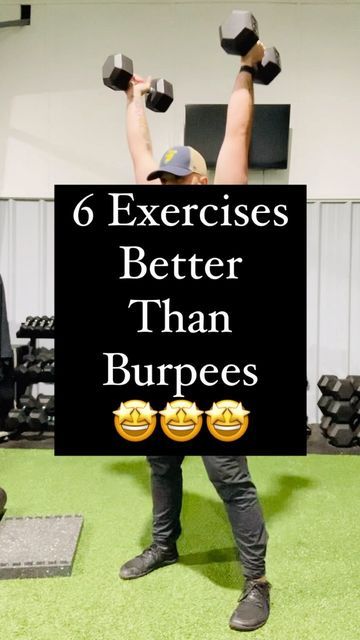 Mike Stanbrough - COACH on Instagram: "After coaching people for 7+ years, I have come to learn that the risk to reward ratio for burpees is in the 🚽💩 IF you can do them with perfect form for EVERY single rep, go for it but that is very rare and hard to do. That’s why I have been #TeamNoBurpees for some time now. So here are 6 exercises that are better than burpees (in my opinion)." Alternative To Burpees, Burpee Substitute, Dumbell Burpees, Burpee Alternative Exercise, Modified Burpee Exercise, Burpees Alternative, Burpee Alternative, Burpees How To Do, Modified Burpee