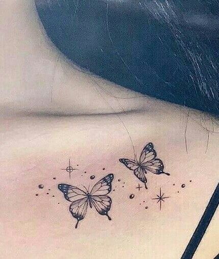 24 Tattoo, Butterfly Tattoos Images, Minimalistic Tattoos, Gorgeous Tattoos, Cute Little Tattoos, Stylist Tattoos, Unique Tattoo Designs, Modern Tattoos, Cute Tattoos For Women