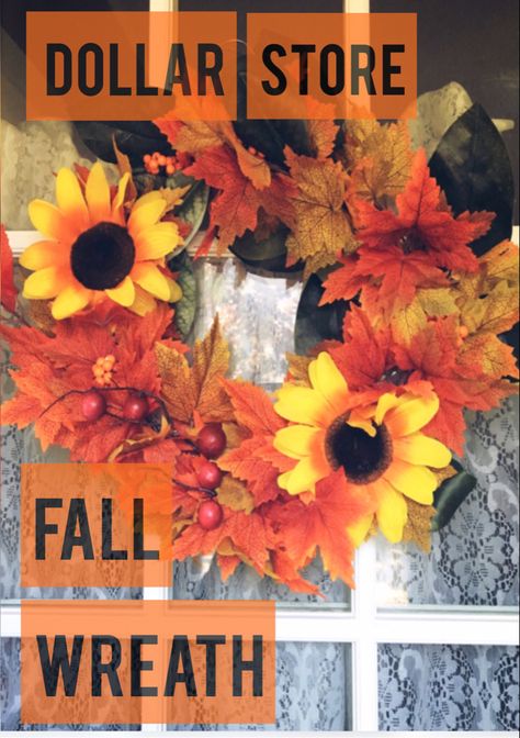 Process described of making this cute fall wreath for under $10 Wire Wreath Forms, Dollar Tree Fall, Festive Wreath, Wire Wreath, Diy Fall Wreath, Wreath Forms, Floral Wire, Autumn Wreaths, Dollar Store Diy