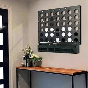 Archtwain Connect Four Medium Wall Hanging Game Board Wall Scrabble, Wall Games, Giant Wall Art, Modern Wall Hooks, Connect Four, Wall Game, Scrabble Wall, Roll Up Design, Scrabble Art