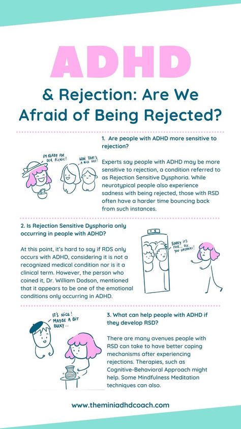 ADHD & Rejection FAQ Rejection Sensitivity, Rejection Sensitive Dysphoria, Emotional Regulation, Cognitive Behavioral Therapy, Mental And Emotional Health, Negative Emotions, Coping Skills, Emotional Health