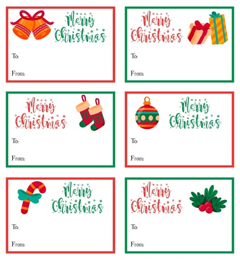 Printable Christmas Gift Tags Personalized Christmas Tags Stickers, To From Gift Tags Free Printables, Free Editable Christmas Gift Tags, Xmas Tags Printable Free, Christmas Gift Labels Printable Free, Christmas Name Tags Printable Free, To And From Tags Printable, Merry Christmas Tags Printable Free, Christmas Tags Printable Free Templates