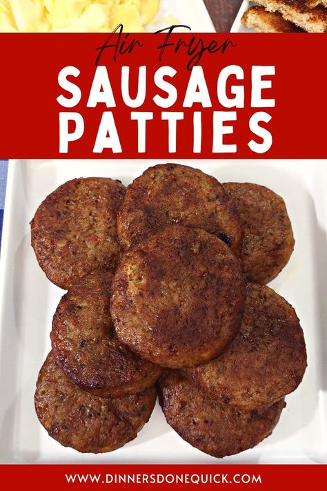 Learn how to perfectly cook frozen sausage patties in the air fryer. Today I'm cooking Jimmy Dean sausage. #dinnersdonequick #frozensausagepattyairfryer #frozensausagepattyinairfryer #frozensausagepatty #airfryersausagepatty #frozensausagepatties #frozensausagepattiesinairfryer #airfryerfrozensausagepatties #howtocookfrozensausagepatties #jimmydeansausage #jimmydeansausagepatties #sausagepatties #sausagepattiesinairfryer Air Fryer Frozen Sausage Patties, Air Fryer Frozen Sausage, Precooked Turkey, Family Breakfast Recipes, Jimmy Dean Sausage, Fried Sausage, Sausage Patties, Cooks Air Fryer, Frozen Turkey