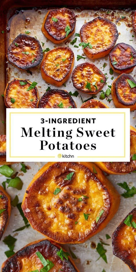 Sweet Potato Recipes Mandolin, Non Flammatory Foods, Kamichi Recipes, Healthy Dinner Recipes For 3 People, Weeknight Veggie Sides, Sweet Potato Ideas Side Dishes, Mixed Potato Recipes, One Sweet Potato Recipe, Onion Free Recipes