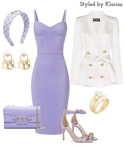 Lavender Outfits For Women, Lavender Dress Outfit, Luxury Outfits Classy, Luxurious Outfits, Elegant Outfit Classy, Modest Dresses Casual, Purple Outfits, Classy Work Outfits, Stylish Work Outfits