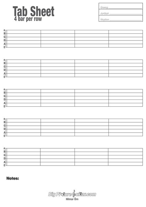 printable blank guitar tab sheets Basic Chords Guitar, Tab Template, Guitar Chord Sheet, Guitar Tabs And Chords, Guitar Tabs Acoustic, Blank Sheet Music, Easy Guitar Tabs, Music Theory Guitar, Easy Guitar Songs