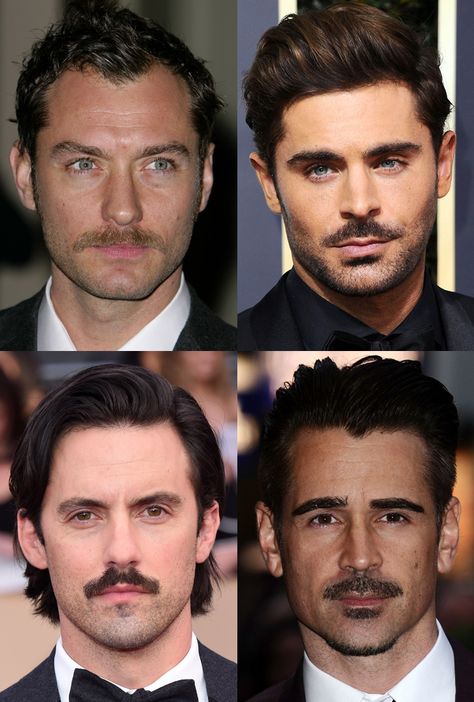 Mustache Beard Styles, Men’s Mustaches, Mustash Men, Facial Hair Styles Men, Men Moustache Style, Men’s Mustache Styles, Moustache Goatee Combo, Guys With Moustache, Mens Moustache Style