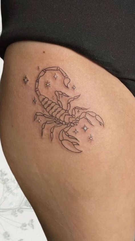 Unveil the sting: Scorpion tattoo meaning. Explore the power, resilience, and symbolism etched into this captivating ink. Scorpion Zodiac Tattoo, Sting Tattoo, Tattoos Powerful, Small Dope Tattoos, Scorpion Tattoos, Scorpio Tattoo, Meaningful Tattoos For Women, Scorpion Tattoo, Healing Tattoo