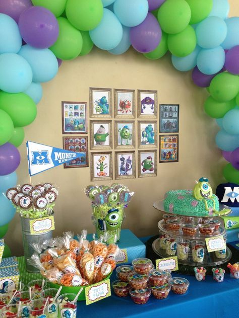 Monster University Birthday Decorations, Monsters University Party Decorations, Monsters Inc Birthday Party Backdrop, Monsters Inc Birthday Party Balloons, Monsters University Birthday Party Ideas Decoration, Monster University Party Ideas, Monsters Inc University Party, Monsters University Party Ideas, Monsters Inc Balloon Arch