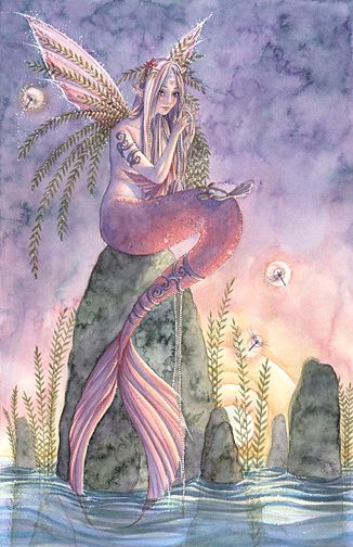 Roseilee ~ Sara M Butcher Burrier Magic Creatures, Mermaid Artwork, Fantasy Mermaids, Mermaid Fairy, Real Mermaids, Mermaid Pictures, Mermaid Tale, Pink Mermaid, Mermaids And Mermen