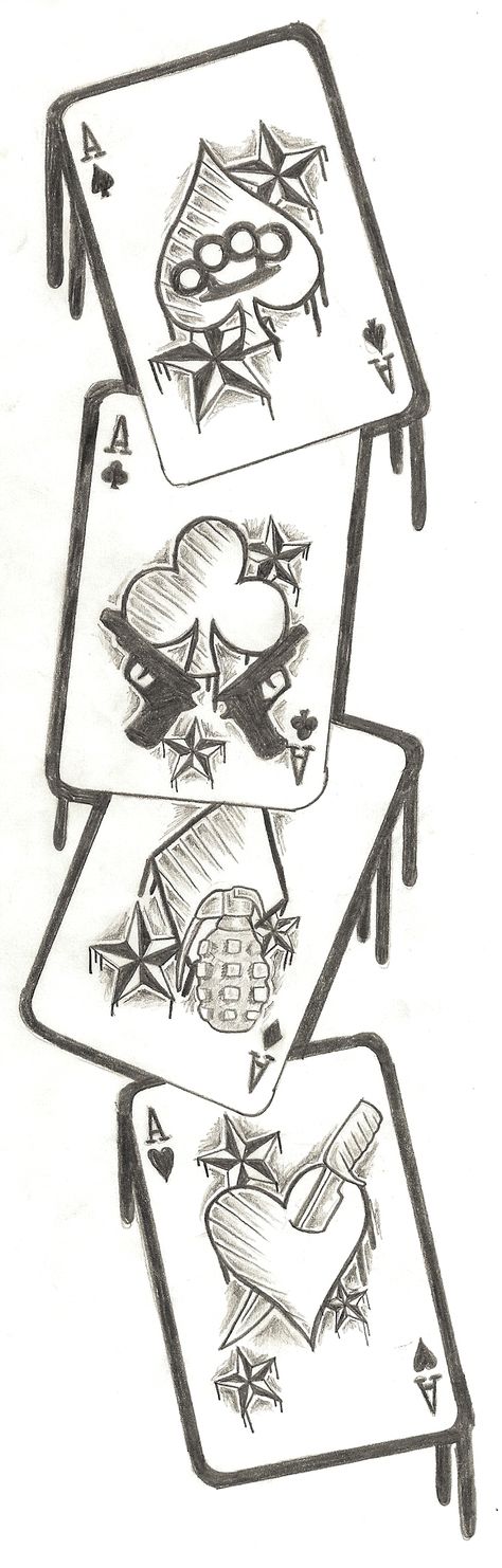 Cards Tattoo Design by ~Nixxxxx on deviantART Cards Tattoo, Tattoo Placements, Card Tattoo Designs, Kunst Tattoos, Tattoo Zeichnungen, Gambling Tattoo, Card Tattoo, Tattoo Art Drawings, Dark Art Drawings