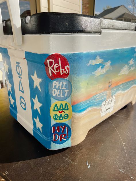 Frat Cooler Side Ideas, Frat Coolers Ideas Fraternity, New Orleans Cooler Formal, Nashville Cooler Formal, Formal Cooler Ideas Nola, Chug Jug Ideas College, Tennessee Frat Cooler, Nola Cooler Formal, Frat Cooler Nashville