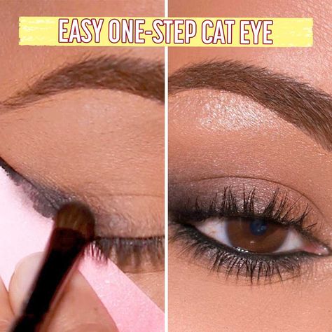 Smitha Deepak - This One Step Changes The Game! Smitha Deepak Makeup, Smitha Deepak, Smokey Cat Eye Makeup, Cat Eye Tutorial, Gold Cut Crease, Smokey Cat Eye, Black Eye Pencil, Makeup Steps, 50 Makeup