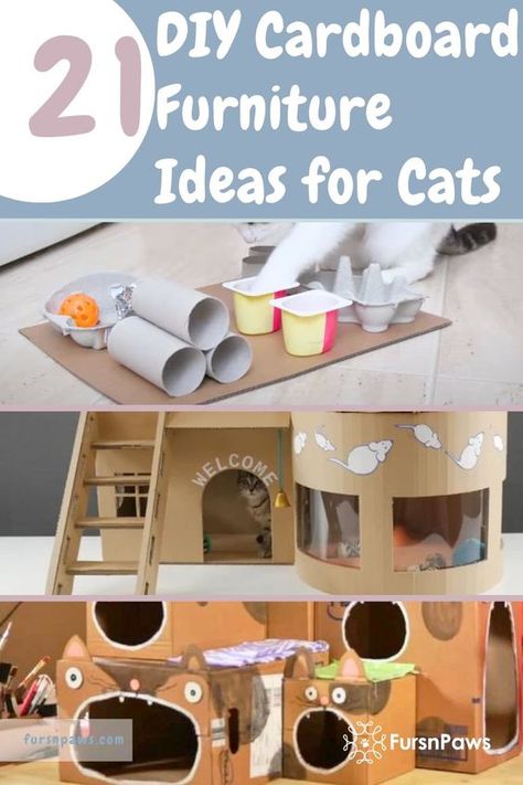 Explore the world of creativity with these 21 easy & fun DIY Cardboard Furniture Ideas for Cats. Click now to spark feline joy with these delightful DIY cat stuff. Unleash your inner crafter and create a kingdom for your whiskered cats! #DIYCatFurniture #diycatstuff #diycardboardfurniture Diy Cardboard Box Cat Tower, Cat Huts Diy, Diy Cat Condo Cardboard, Cardboard Diy For Cats, Diy Cardboard Cat Toys, Cat Cardboard Box Ideas Easy, Diy Cat Scratching Post Cardboard, Cat Diy Cardboard, Cat Toy Box Ideas