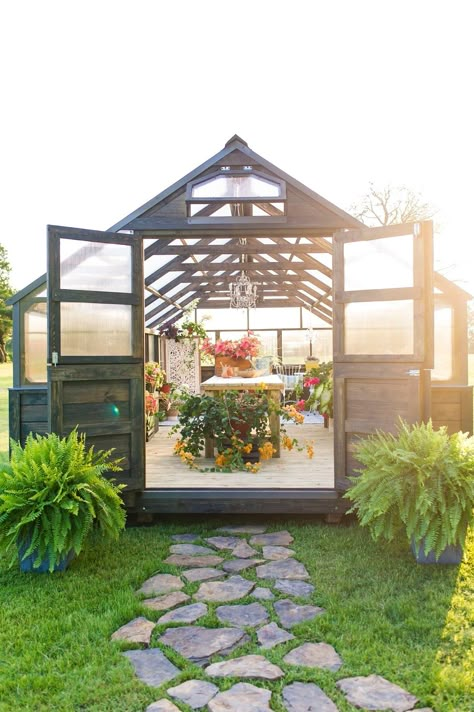 She Shed Greenhouse, Outdoor Greenhouse, Large Greenhouse, Greenhouse Shed, Greenhouse Interiors, Home Greenhouse, Backyard Greenhouse, Greenhouse Plans, Diy Greenhouse