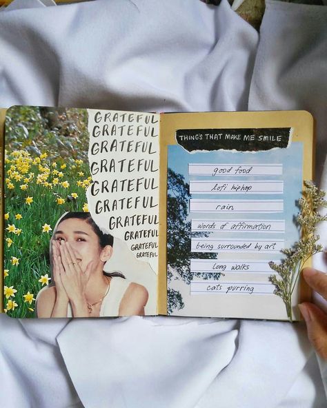 Thankfulness radiates positivity. Submitted this for an art contest. Follow me on instagram: @ab.hong Kunstjournal Inspiration, Round Robin, Wreck This Journal, Bullet Journal Aesthetic, Dream Book, Diary Ideas, Bullet Journal Art, Art Diary, Visual Journal