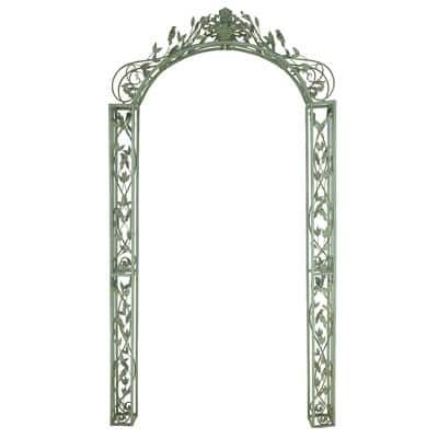 Find the 8ft. Green Iron Traditional Garden Arbor at Michaels. com. This traditional garden arbor is perfect for creating a focal point in your outdoor patio space. Featuring twisting vines and bird accents, this piece is sure to add an inviting touch to your home garden or backyard. This traditional garden arbor is perfect for creating a focal point in your outdoor patio space. Featuring twisting vines and bird accents, this piece is sure to add an inviting touch to your home garden or backyard Arbors Trellis, Outdoor Patio Space, Garden Arbor, Green Metal, Traditional Garden, Metal Birds, Garden Accents, Garden Pathway, Patio Spaces