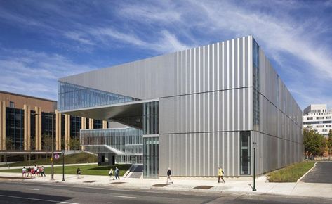 Lab Building, House Architecture Styles, Laboratory Design, University Architecture, Medical Technology, Metal Panels, Nanotechnology, Facade Design, Office Interior Design