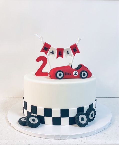 Too Fast Birthday Party Cake, First Lap Birthday Party Cake, Two Fast Cake Ideas, Simple Race Car Cake, Car Cake 2nd Birthday, Car Themed Cakes Boys, Two Fast Two Furious Birthday Cake, First Lap Around The Track Birthday Cake, Two Fast Birthday Cake Ideas