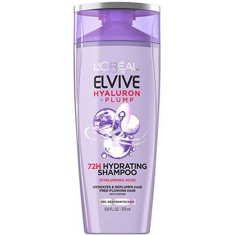 Amazon.com : L'Oreal Paris Elvive Hyaluron Plump Hydrating Shampoo for Dehydrated, Dry Hair Infused with Hyaluronic Acid Care Complex, Paraben-Free, 12.6 Fl Oz : Beauty & Personal Care Elvive Shampoo, Plump Hair, Moisturize Dry Hair, Hydrating Shampoo, Purple Shampoo, Moisturizing Shampoo, Skin Care Serum, Fresh Fragrances, Free Flowing