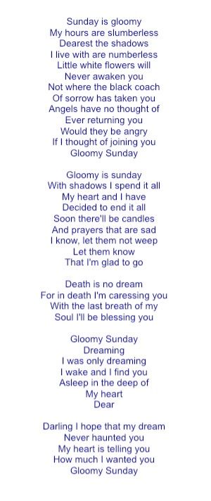 gloomy sunday billie holiday song lyrics aesthetic vintage retro 50s Creepy Song Lyrics, Sunday Song, Ghibli Background, Aesthetic Vintage Retro, Gloomy Sunday, Holiday Song, Studio Ghibli Background, Great Song Lyrics, Holiday Songs