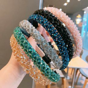 Beaded Hairband, Luxury Headbands, Beaded Headband, Crystal Headband, La Girl, Luxury Hair, Wide Headband, Hair Hoops, Crystal Hair