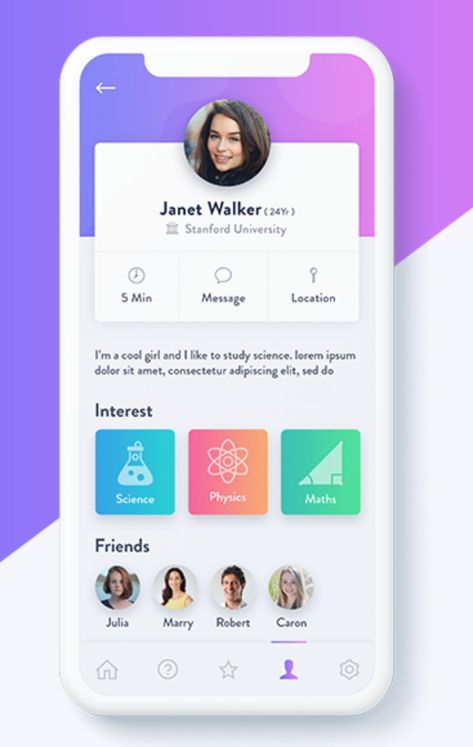 Profile UI Social Media Profile Design, App Profile Design, Personal Profile Design, Profile Ui Mobile, Social Media Ui Design, Profile App Ui, User Profile Ui Design, App Design Profile, Social Media App Design