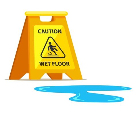 Yellow sign carefully wet floor and pudd... | Premium Vector #Freepik #vector #label #water #triangle #graphic Water Puddle, Wet Floor Signs, Duck And Ducklings, Oil Barrel, Yellow Sign, Natural Pond, Ceramic Furniture, Flat Icons Set, Water Pond