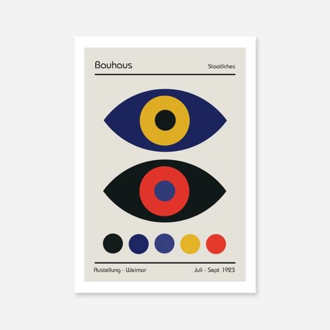 Bauhaus Circle Design, Bauhaus Posters, Revolutionary Art, Bauhaus Inspired, Manly Decor, Ads Design, Bauhaus Poster, Minimalist Art Print, Bauhaus Style