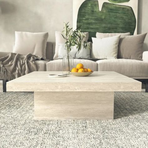 ( . W X . D X . H) Wood Top Coffee Table - Temu Glass Coffee Table With Wood Base, Extra Large Square Coffee Table, Block Coffee Table Living Room, Lucite Coffee Table Styling, Nested Coffee Table Living Room, Square Stone Coffee Table, Best Coffee Tables For Sectionals, Low Square Coffee Table, Light Oak Coffee Table