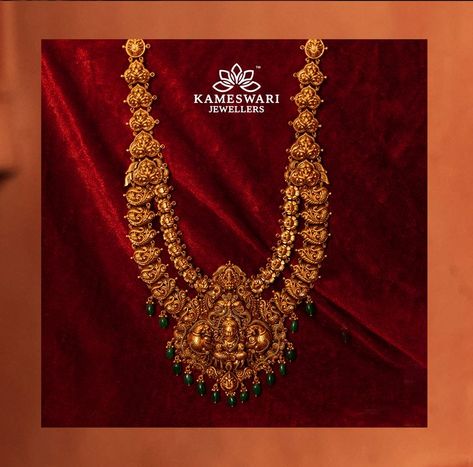 Kameshwari Jewellery, Kameswari Jewellers, Navratri Collection, Antique Necklaces Design, Goddess Durga, Bridal Diamond Jewellery, Small Necklace, Fine Jewelery, Gold Bride Jewelry