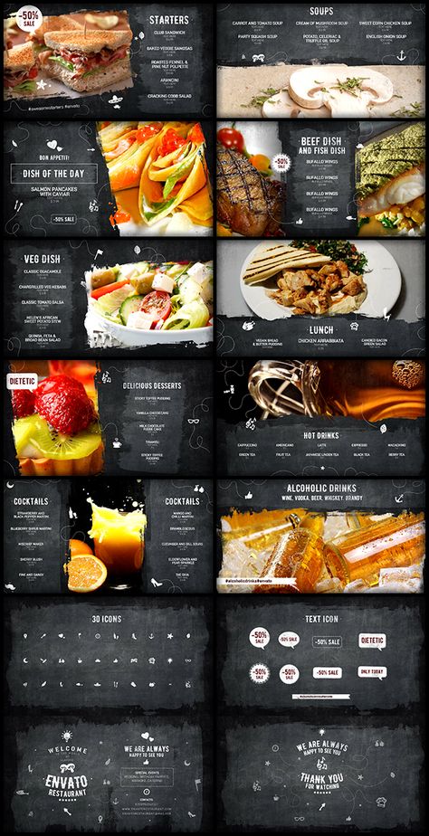 Digital Menu Design, Menu Design Restaurant, Menu Sans Gluten, Menu Design Inspiration, Digital Menu Boards, Menu Layout, Food Menu Template, Food Vegetarian, Fast Food Menu