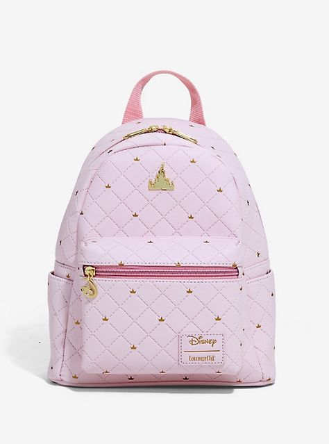 Aurora Disneyland, Disney Bags Backpacks, Disney Products, Cute Mini Backpacks, Disney Purse, Pink Castle, Mini Mochila, Loungefly Bag, Faux Leather Backpack